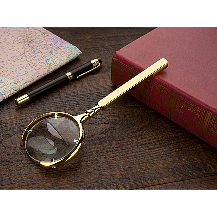 Reading magnifying glass manual magnifying glass gold magnification 6x