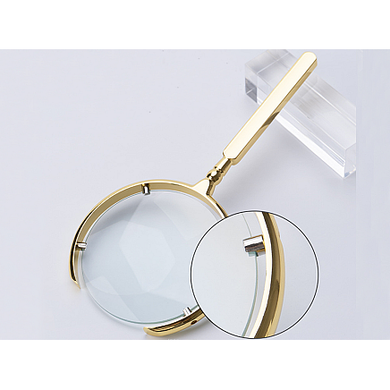 Reading magnifying glass manual magnifying glass gold magnification 6x