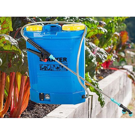 BATTERY BACKPACK PRESSURE SPRAYER GARDEN LONG LANCE 16L