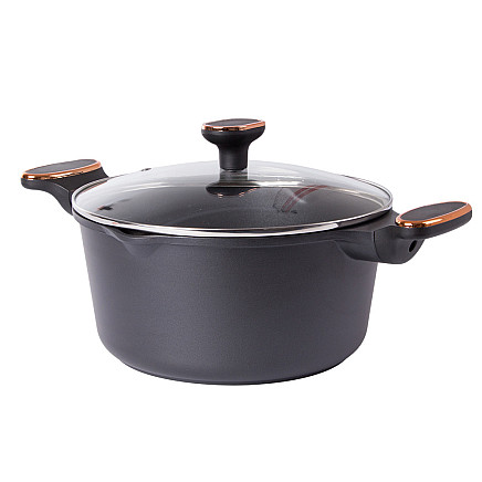 Katlu, kastrolu un pannu komplekts ar nepiedegošu pārklājumu, 8 gab., lietais alumīnijs