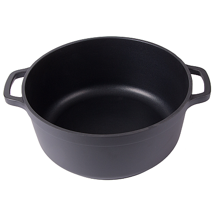 Cepamais katls ar vāku un nepiedegošu pārklājumu, 6,6 l, lietais alumīnijs