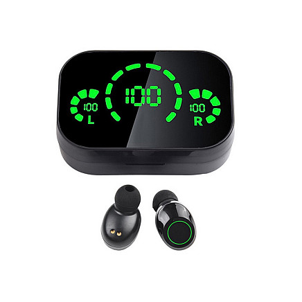 Bluetooth bezvadu austiņas ar LED uzlādes korpusu