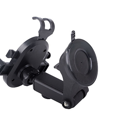 Universāls auto telefona turētājs stiprināšanai pie stikla vai ventilācijas restē, melns