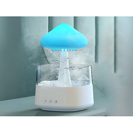 Gaisa mitrinātājs un aromātu difuzors ar RGB LED lampu, pulti, USB