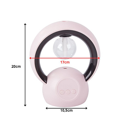 Pretodu lampa ar gaisa mitrinātāju un aromterapiju 2-in-1 USB LED