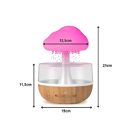 Gaisa mitrinātājs difuzors LED lampa bezvadu