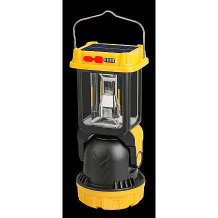 Uzlādējama solārā kempinga LED lampa ar rokturi, 5 režīmi