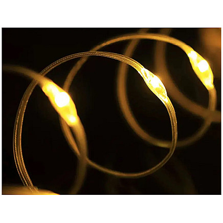 Uzlādējama LED kempinga lampa ar 8m gaismas virteni uz spoles