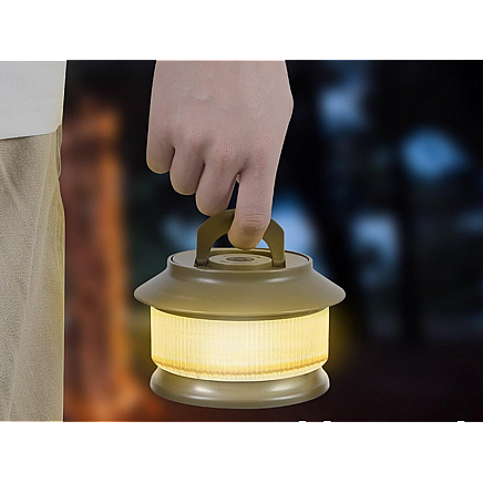 Uzlādējama kempinga LED lampa ar 20m siltās gaismas virteni