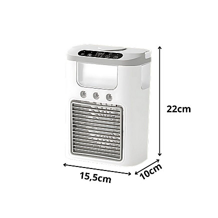 Portatīvais gaisa dzesētājs un mitrinātājs USB RGB LED 3 ātrumi