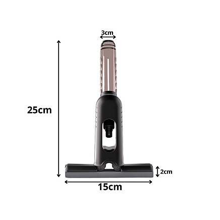 Rokas mini mops ar izsmidzinātāju logiem, grīdām, mēbelēm, melns