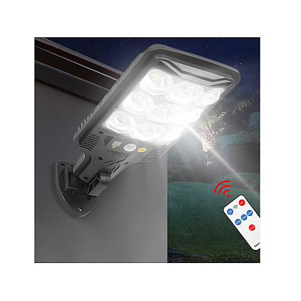 Cob outdoor solar street lamp with motion and dusk sensor + remote control