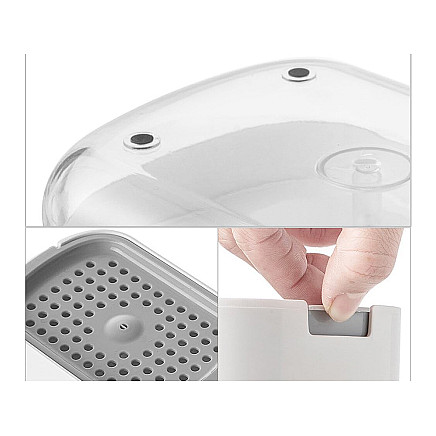 Virtuves dozators trauku līdzeklim ar sūkļa turētāju