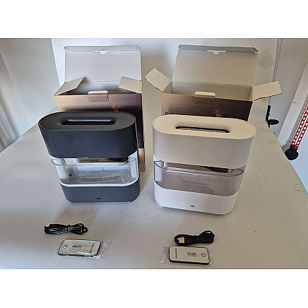 Gaisa mitrinātājs Kamīns ar LED liesmas efektu, aromterapijas difuzors ar pulti USB-C - 5907451373682 Gaisa mitrinātājs Kamīns ar LED liesmas efektu, aromterapijas difuzors ar pulti USB-C