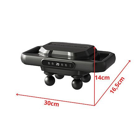 Powerful body massager 4 heads 20 levels of strength + 6 pulse modes usb