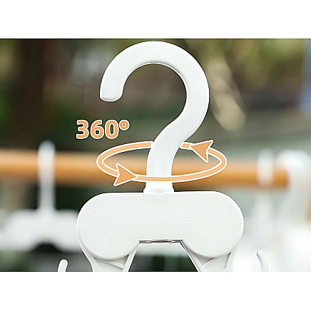 Salokāms drēbju organizators skapim, 16 vietas, balts