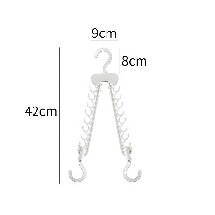 Salokāms drēbju organizators skapim, 16 vietas, balts