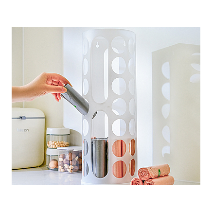 Universāls plastmasas maisiņu organizators balts