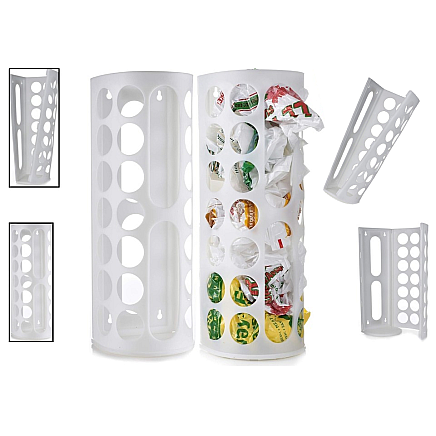 Universāls plastmasas maisiņu organizators balts