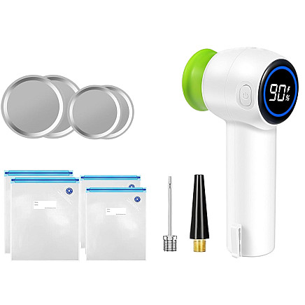 Food vacuum pump for vacuum bags jars electric + bags