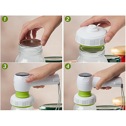 Food vacuum pump for vacuum bags jars electric + bags