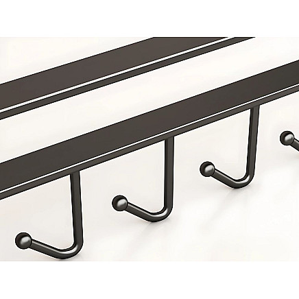 Piekaramais virtuves pakaramais ar 6 āķiem, melns