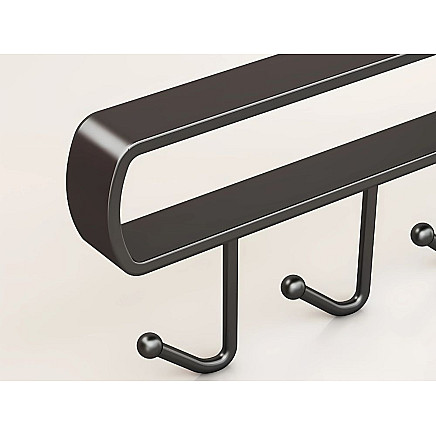 Piekaramais virtuves pakaramais ar 6 āķiem, melns