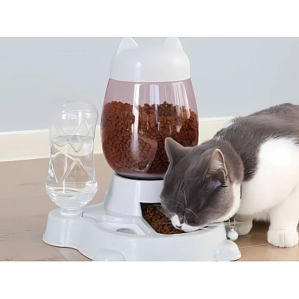 Automātiskā barotava un dzirdinātava suņiem un kaķiem 2-in-1
