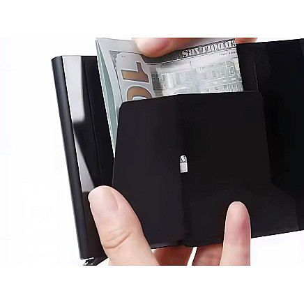 Vīriešu RFID maksts melns no eko ādas