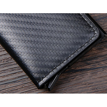 Vīriešu RFID maksts melns no eko ādas