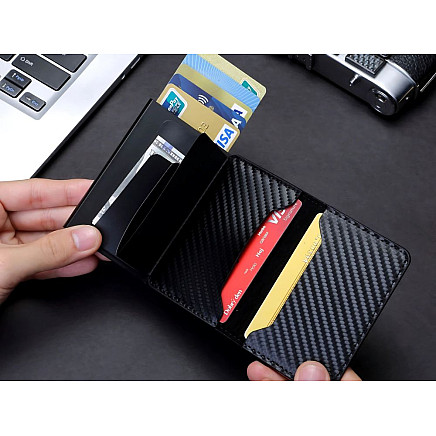 Vīriešu RFID maksts melns no eko ādas