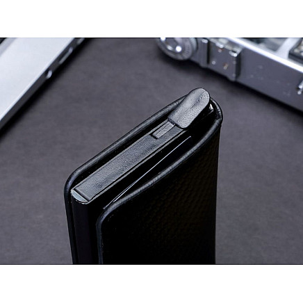 Vīriešu RFID maksts melns no eko ādas