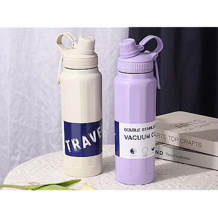 Termopudele ar rokturi 700ml, termoss karstiem un aukstiem dzērieniem