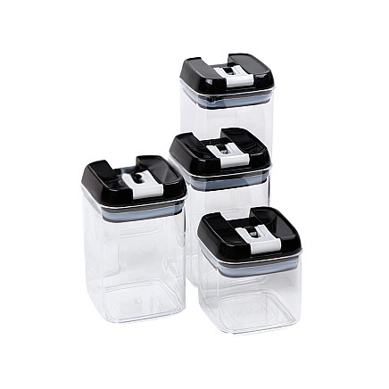 Hermētiski virtuves konteineri pārtikai, komplekts 4 gab.