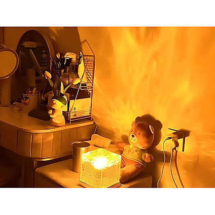 Rgb crystal light with usb remote control atmospheric decorative bedside cube