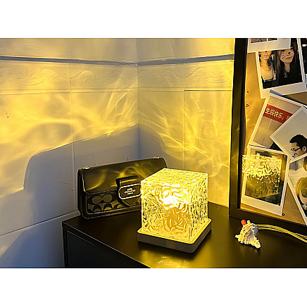 Rgb crystal light with usb remote control atmospheric decorative bedside cube