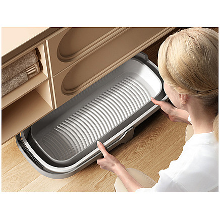 Liela saliekamā silikona bļoda spainis 10L, kompakts veļas grozs tūrismam