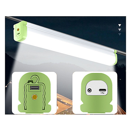 Uzlādējama LED darba lampa ar magnētu, āķi un powerbank funkciju