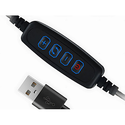 Spiral LED desk lamp, 3 light colours, USB brightness control