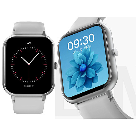 Sporta viedpulkstenis sievietēm un vīriešiem ar Bluetooth zvanu funkciju, pelēks