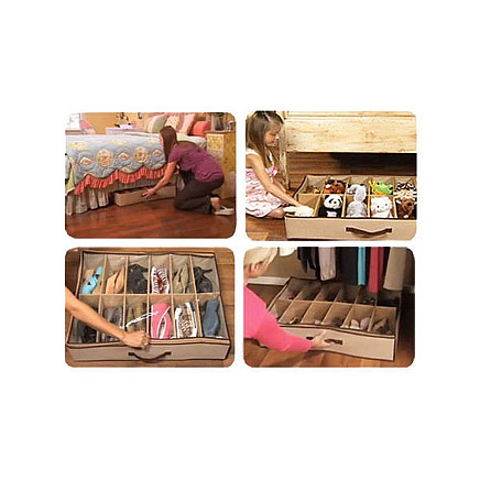 Shoe organizer box 12 pairs shoes cover