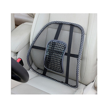 Ergonomisks muguras balsta spilvens ar masāžu krēslam, melns