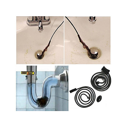 Pipe auger for sinks drain cleaning hose