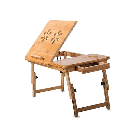 Portatīvo Datoru Galda Bambusa Gultas Statīvs