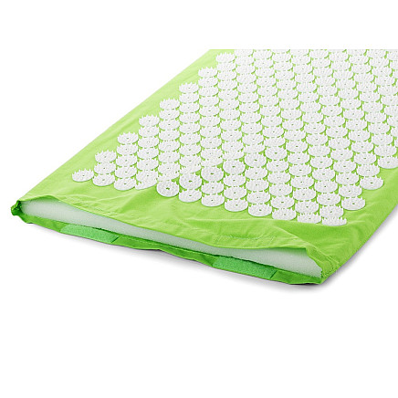 Коврик акупрессурный игольчатый массажный 65х40см, аппликатор Кузнецова, зеленый