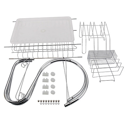 Double-decker stand-up dishwasher drainer