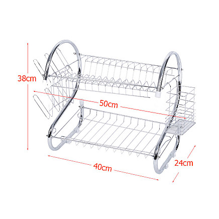 Double-decker stand-up dishwasher drainer