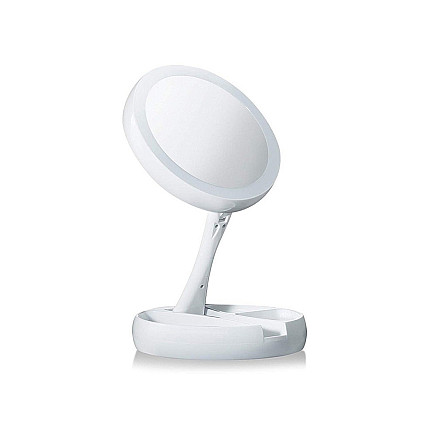 Illuminated 22 led 2 x 3 x usb cosmetic mirror