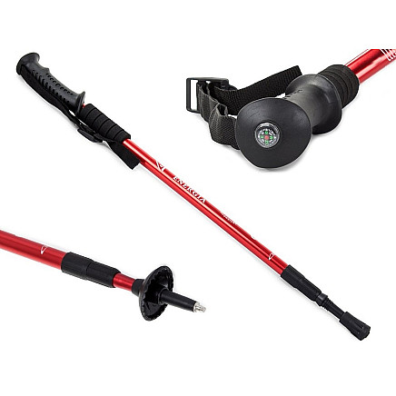 Телескопические палки для ходьбы Scandinavian, красные