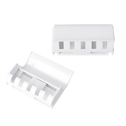 Automātiskais zobu pastas dozators ar birstu turētāju, balts